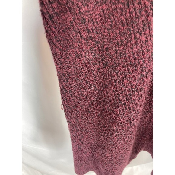 Athleta Chevron Shaker Stitch Wrap, Bell Burgundy Size Medium - Picture 6 of 9